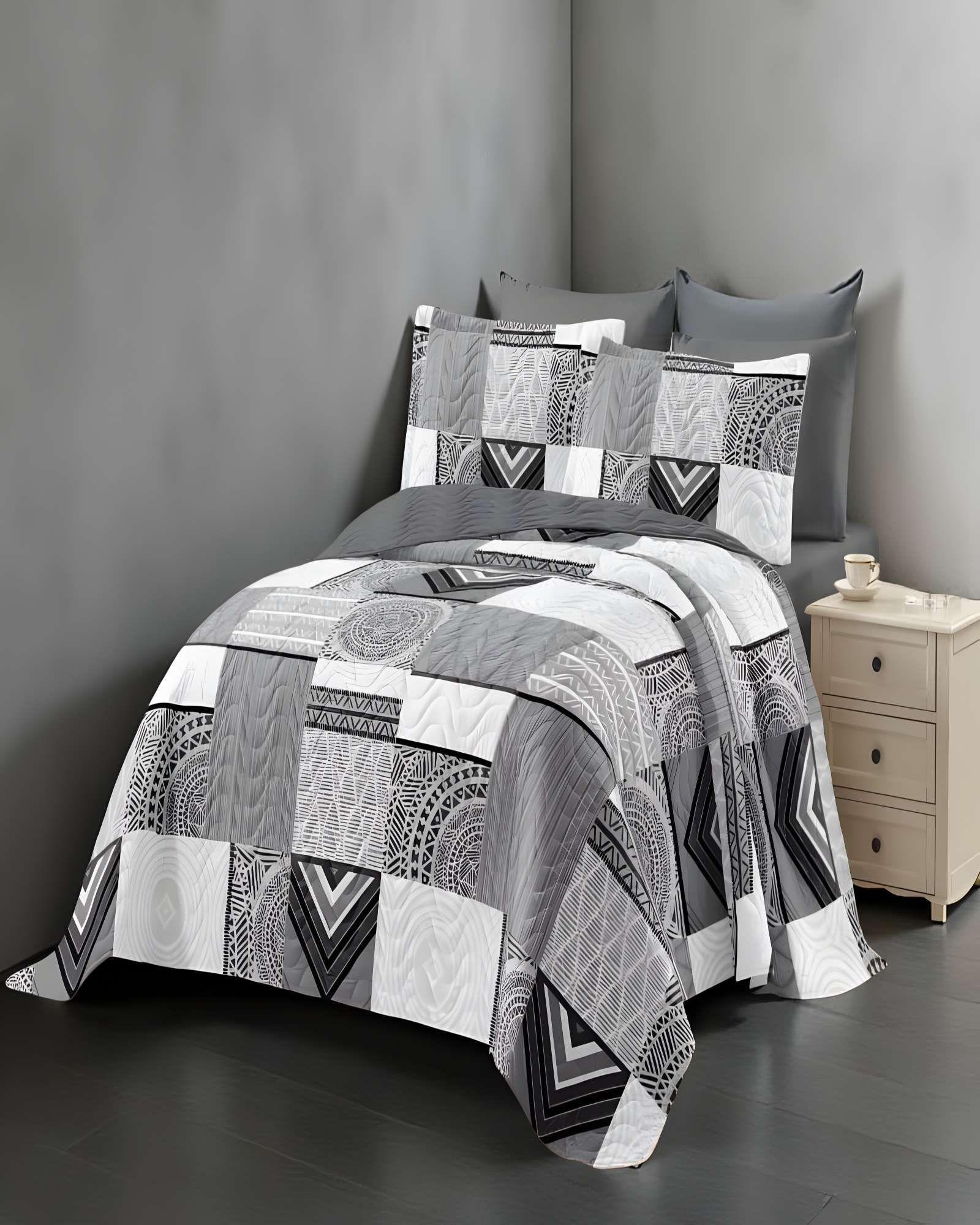 QUILT CUBRECAMA DE VERANO 2 PLAZAS GRIS 04-3