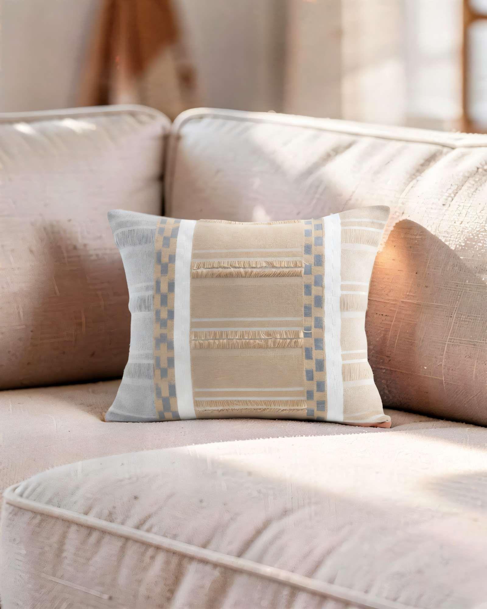 SET DE 2 FUNDAS DE COJIN 45CMX45CM  EMPALME ROMBO 4-2