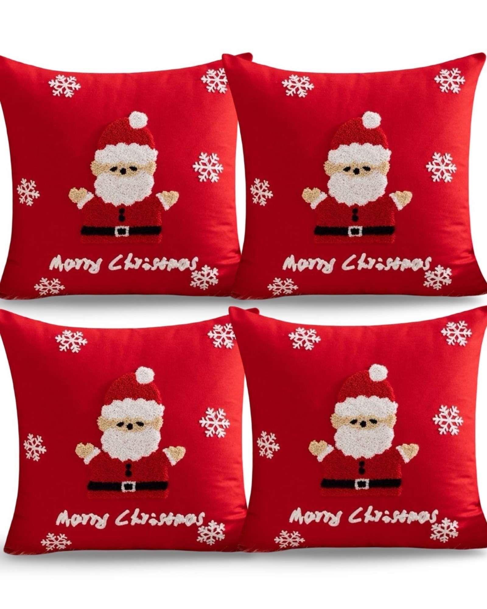 PACK DE 4 FUNDAS DE COJIN PARA NAVIDAD K10-0