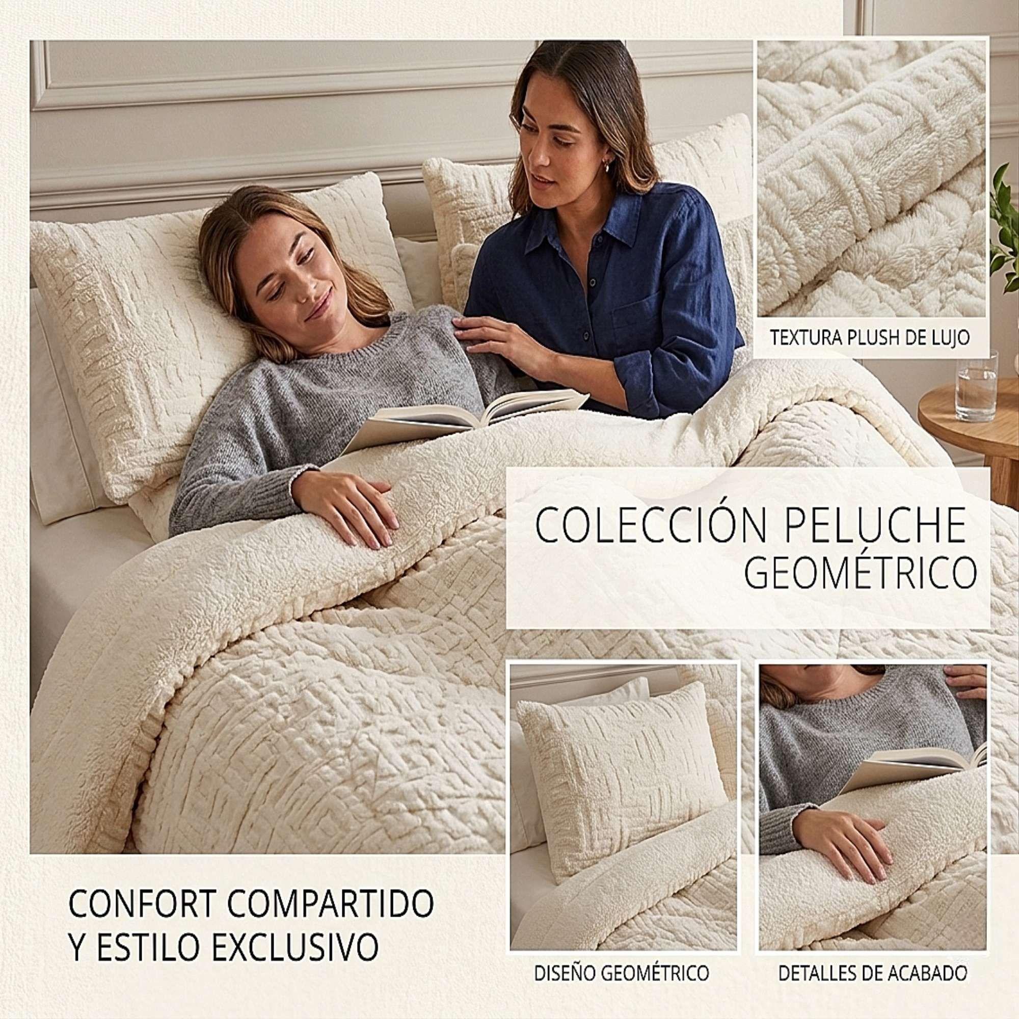 COBERTOR SHERPA TEXTURIZADO RH 2 PLAZAS BLANCO INVIERNO-2