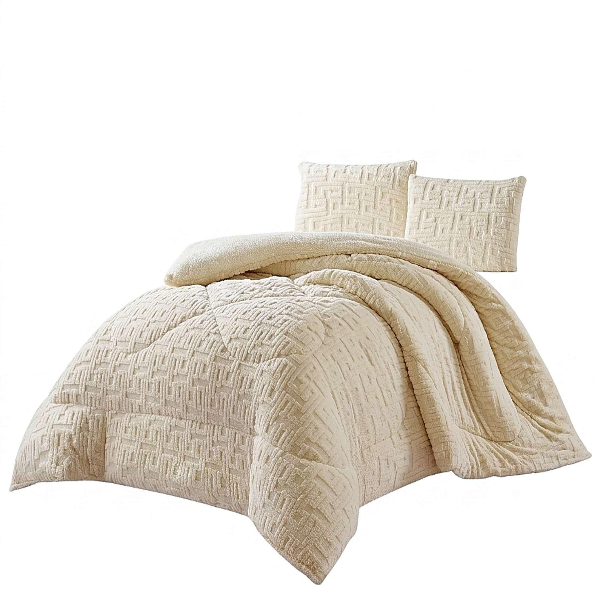 COBERTOR SHERPA TEXTURIZADO RH 2 PLAZAS BLANCO INVIERNO-3