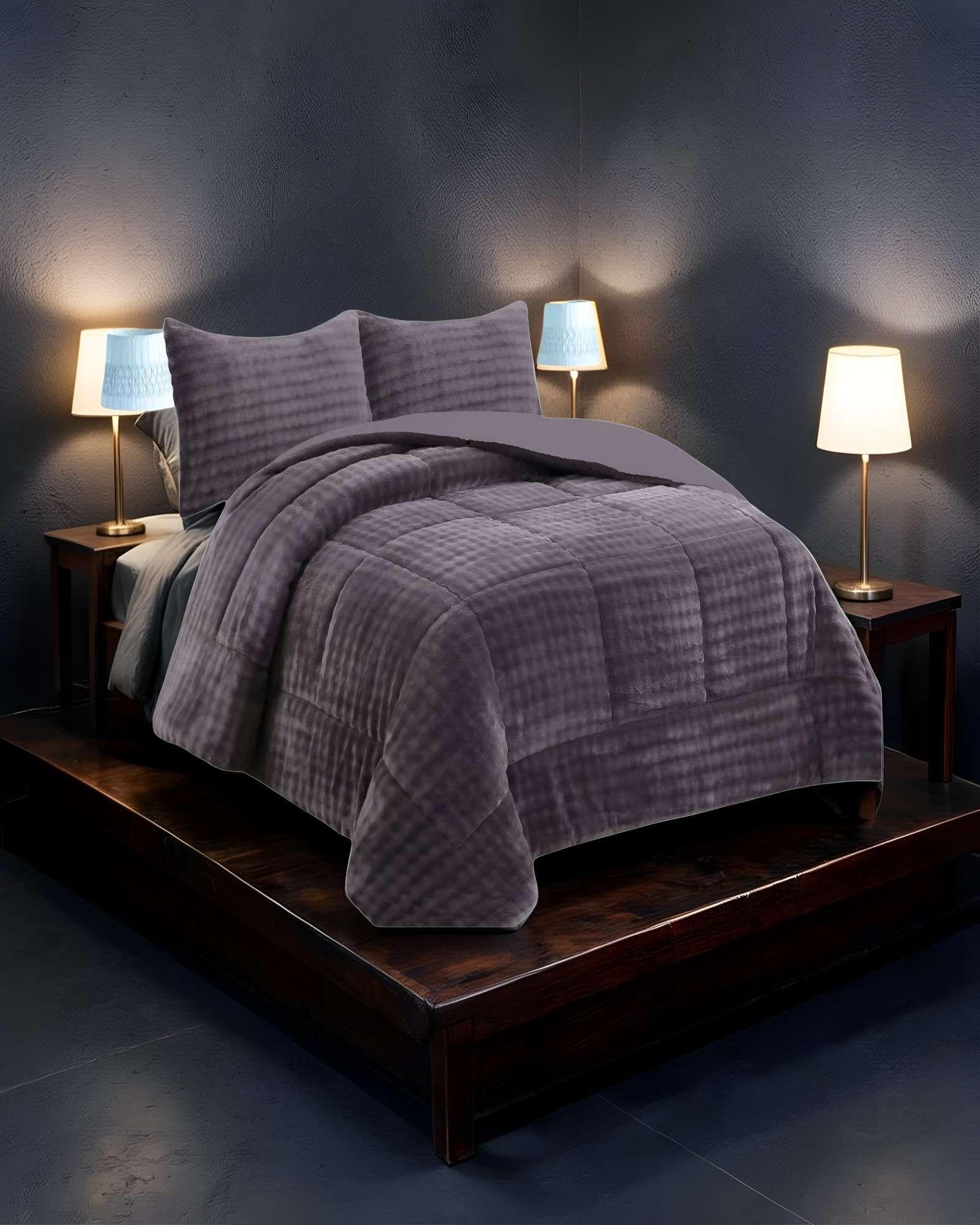 COBERTOR SHERPA 2 PLAZAS 230X250CM GRIS B8-2