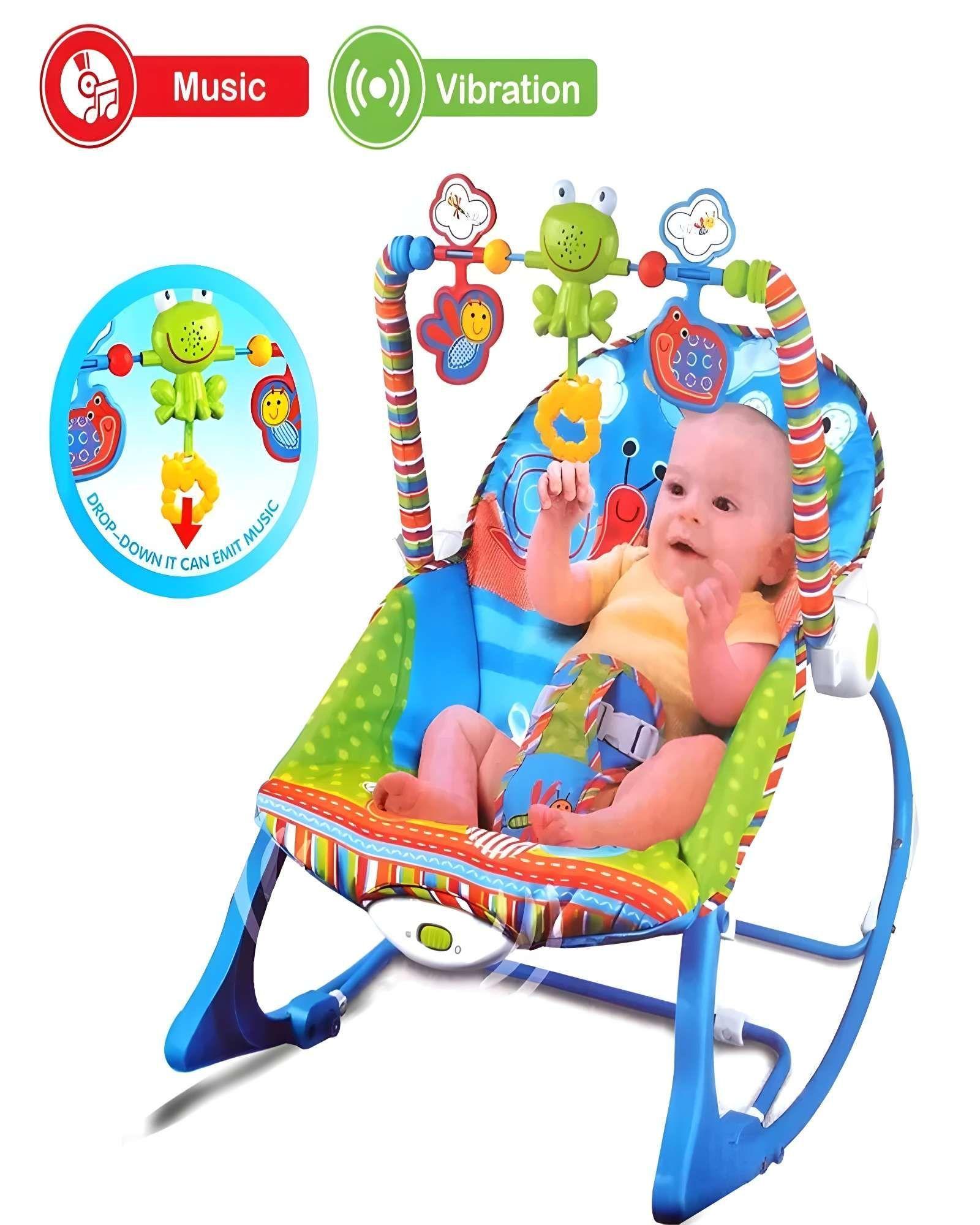 Silla  Para Bebé con vibracion  Azul-1