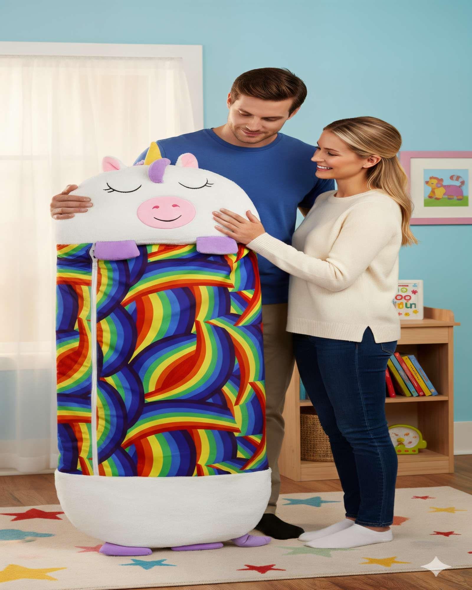 SACO PARA DORMIR EN FORMA DE UNICORNIO COLOR BLANCO-3