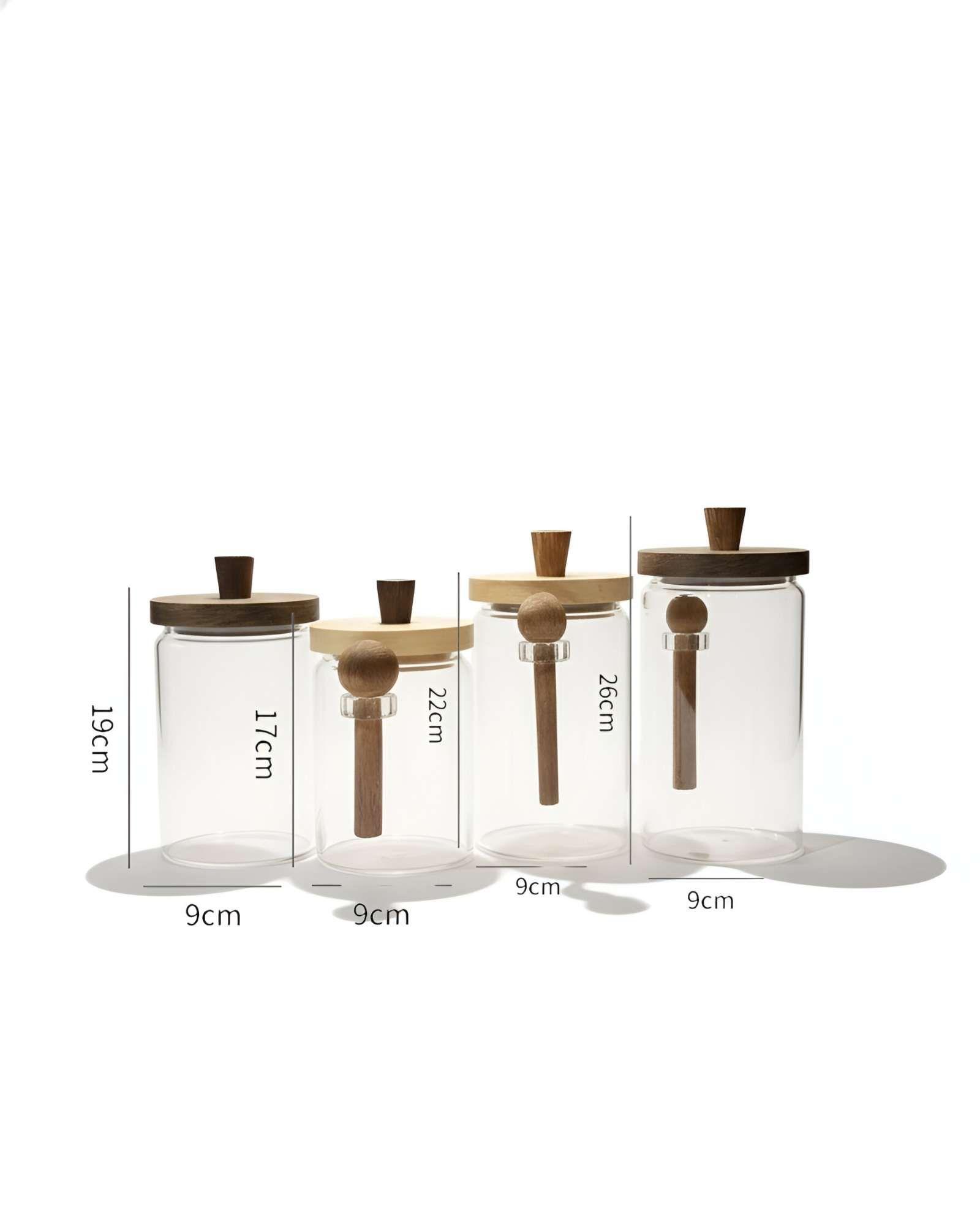 Pack de 4 contenedores con tapa y cucharilla de bambu-2