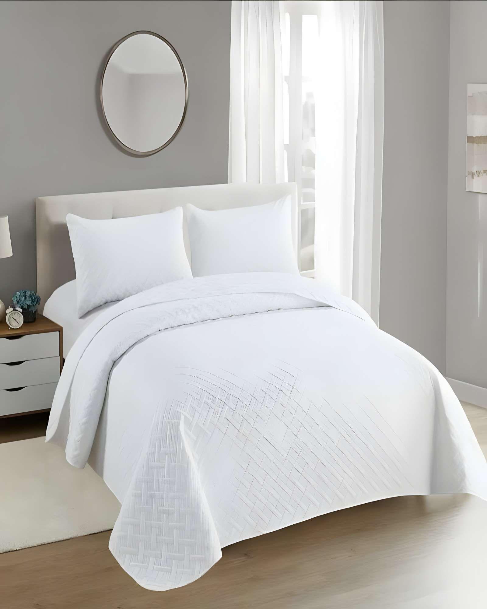 QUILT CUBRECAMA DE VERANO UNICOLOR KING A1-3