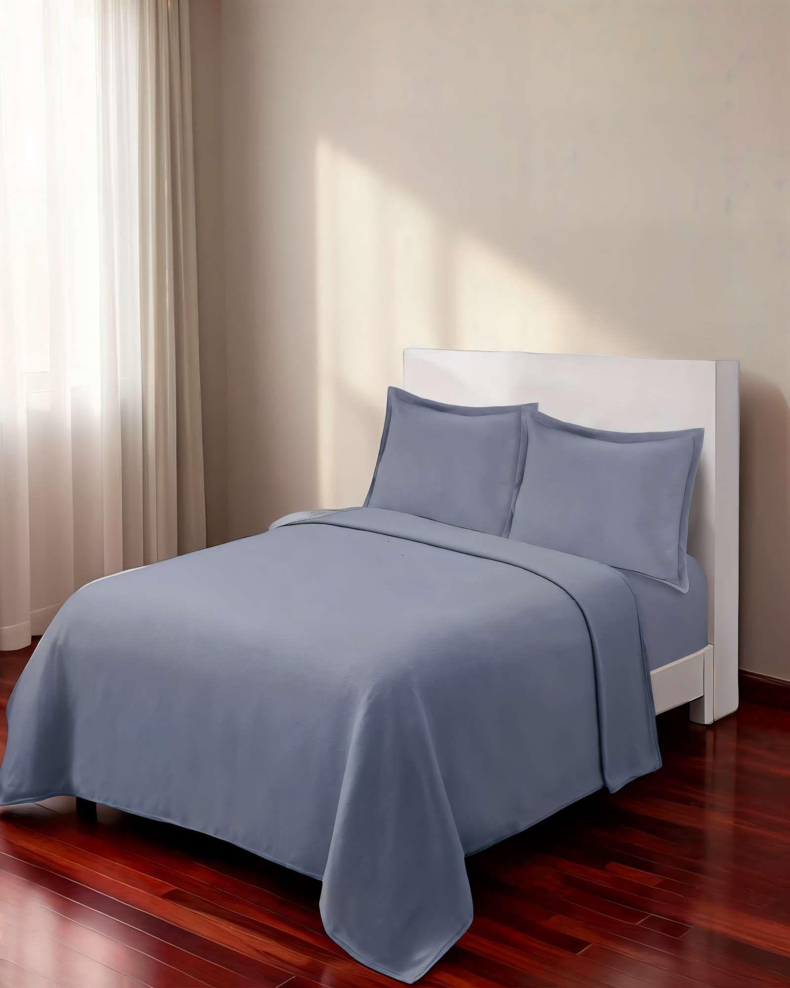 SABANA PREMIUM POLAR  PLAZA Y MEDIA  COLOR GRIS -3