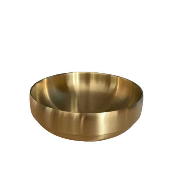 Bowl dorado acero inoxidable 19 cms-0