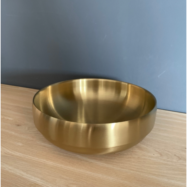 Bowl dorado acero inoxidable 19 cms-1