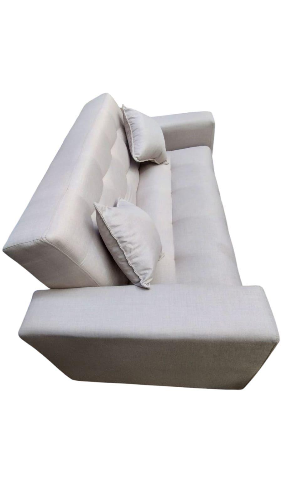 Sofa Cama Xibral Lino Beige Impermeable-2