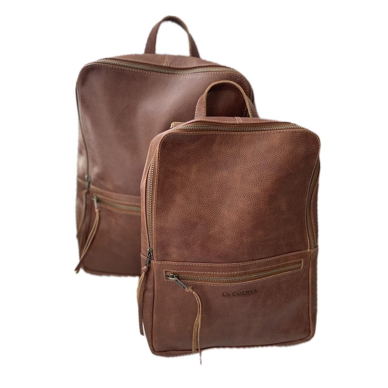Mochila cuero Jacinta caf-0