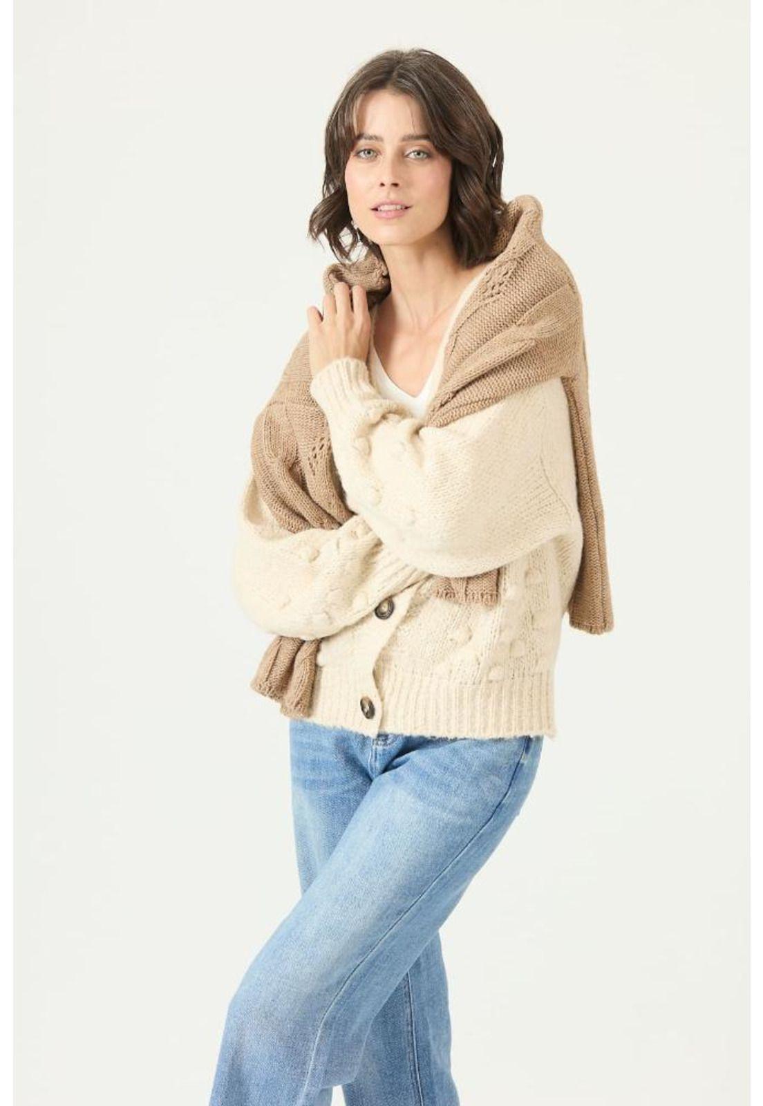 Cardigan con lana beige PRIVILEGE 2764-0