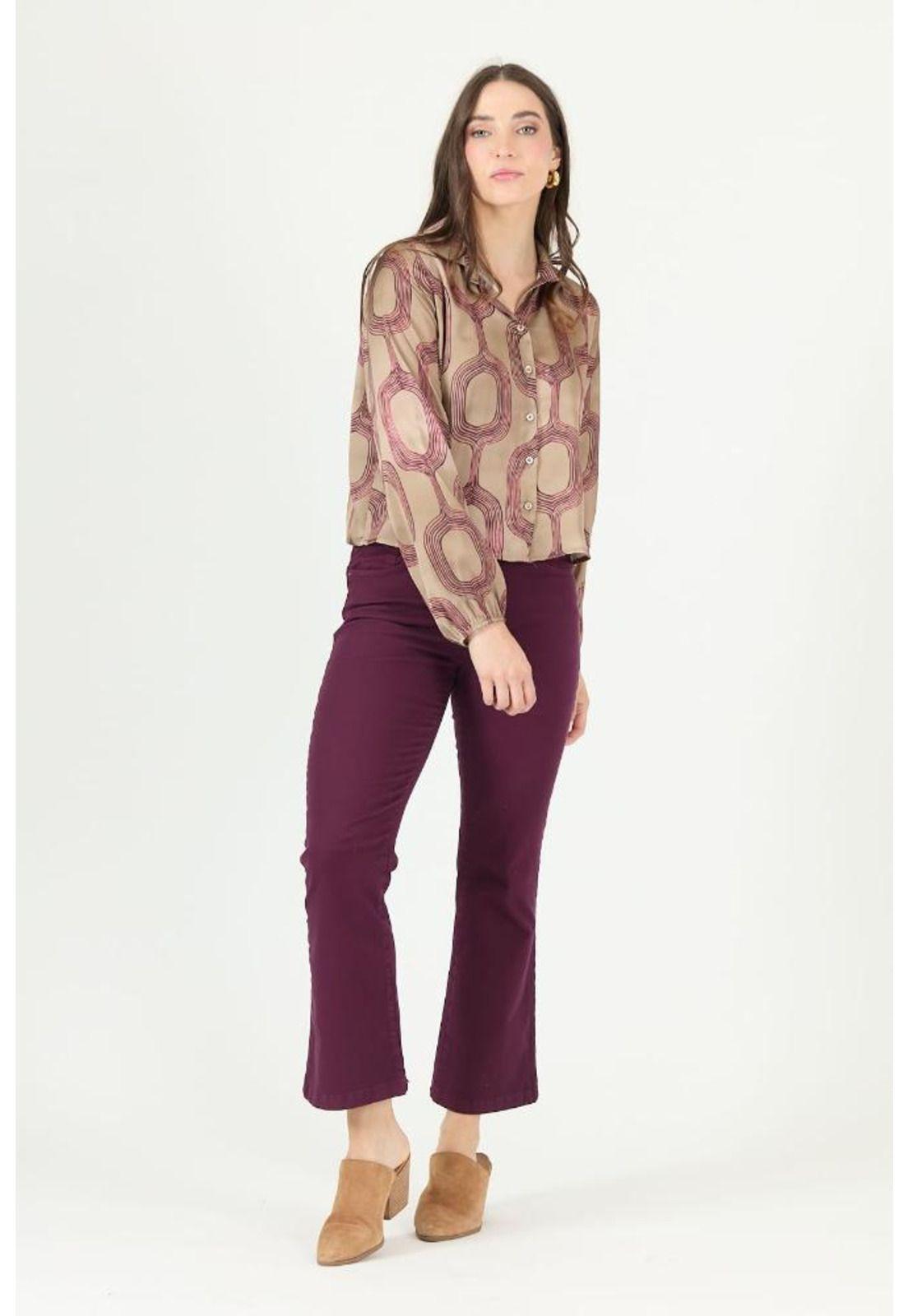 Blusa beige estampada PRIVILEGE 2388-0