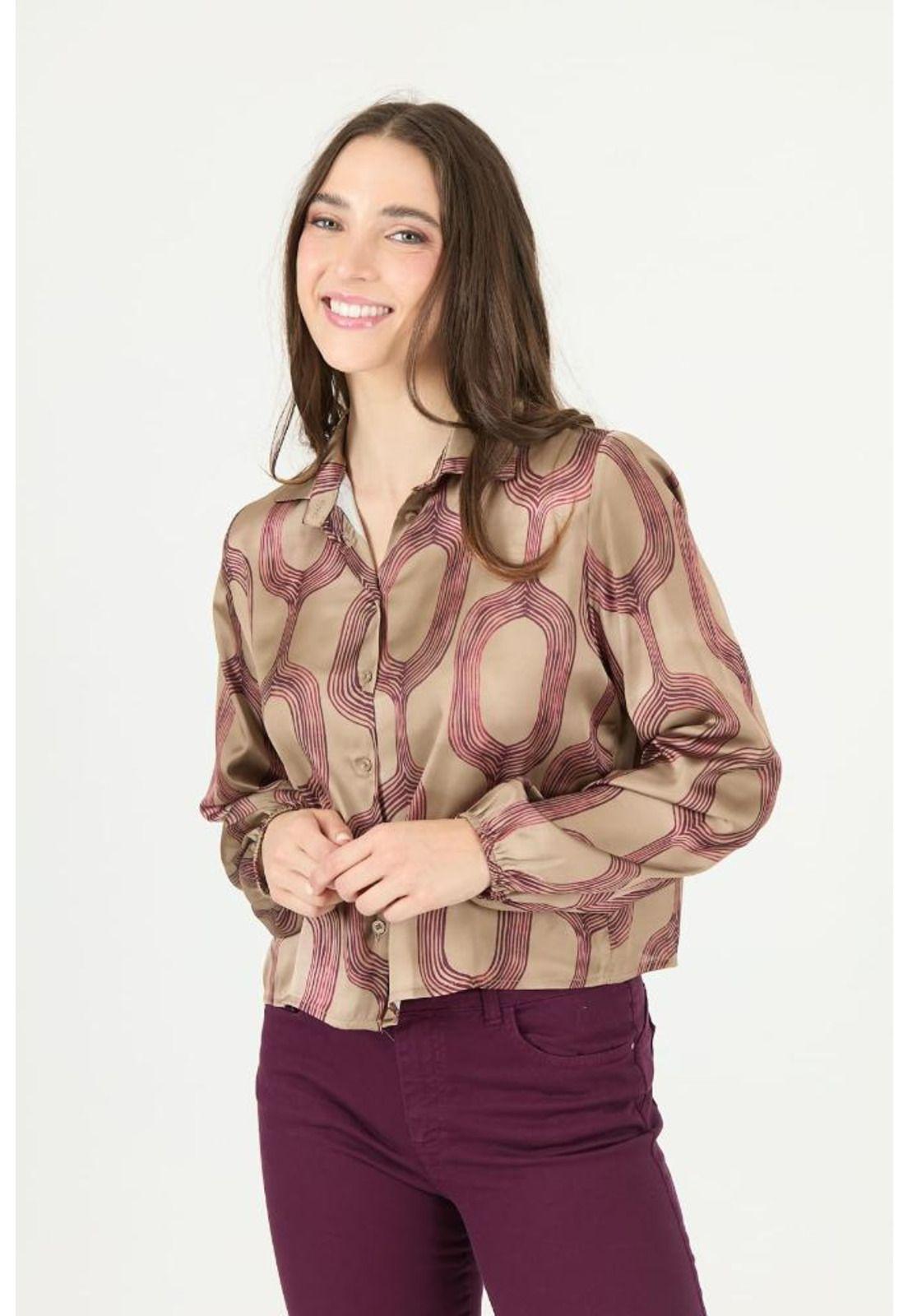 Blusa beige estampada PRIVILEGE 2388-2