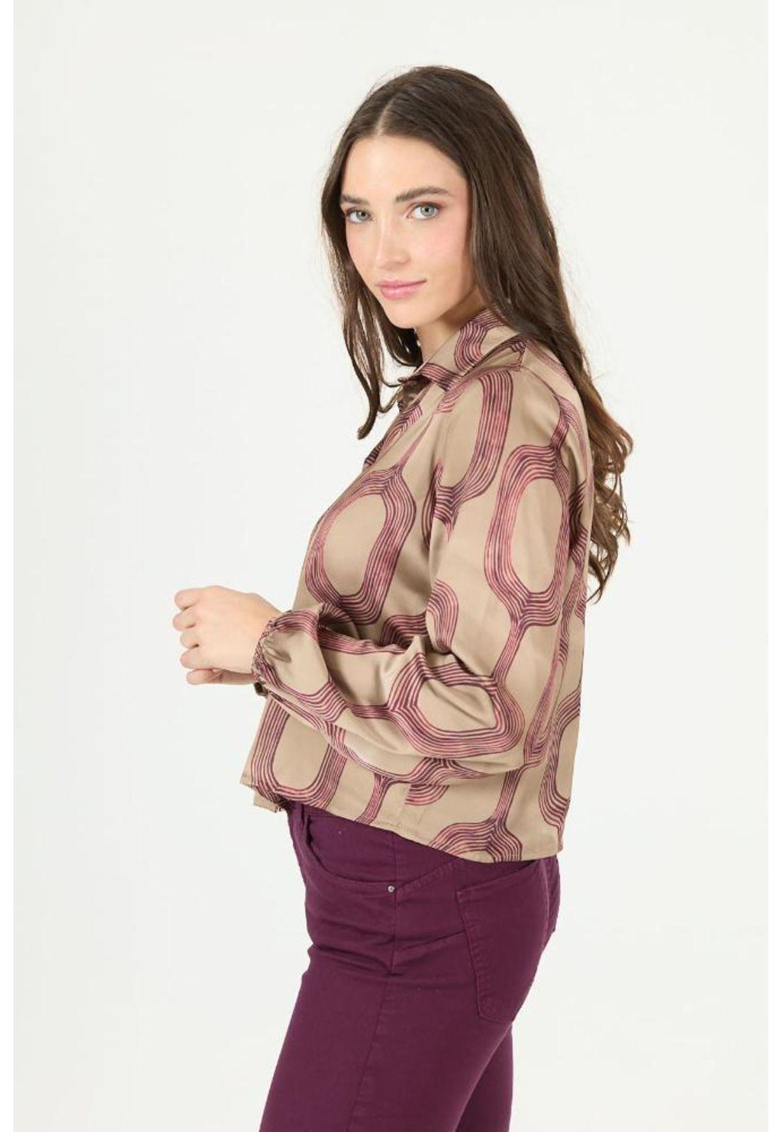 Blusa beige estampada PRIVILEGE 2388-3