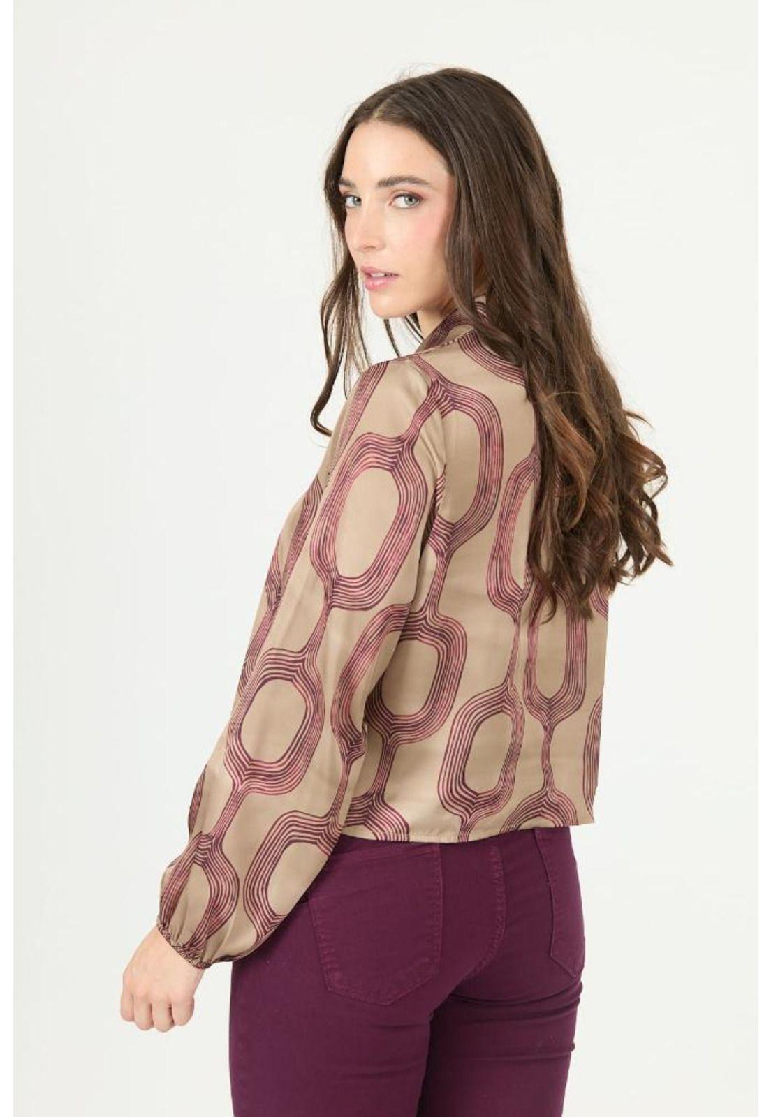 Blusa beige estampada PRIVILEGE 2388-4