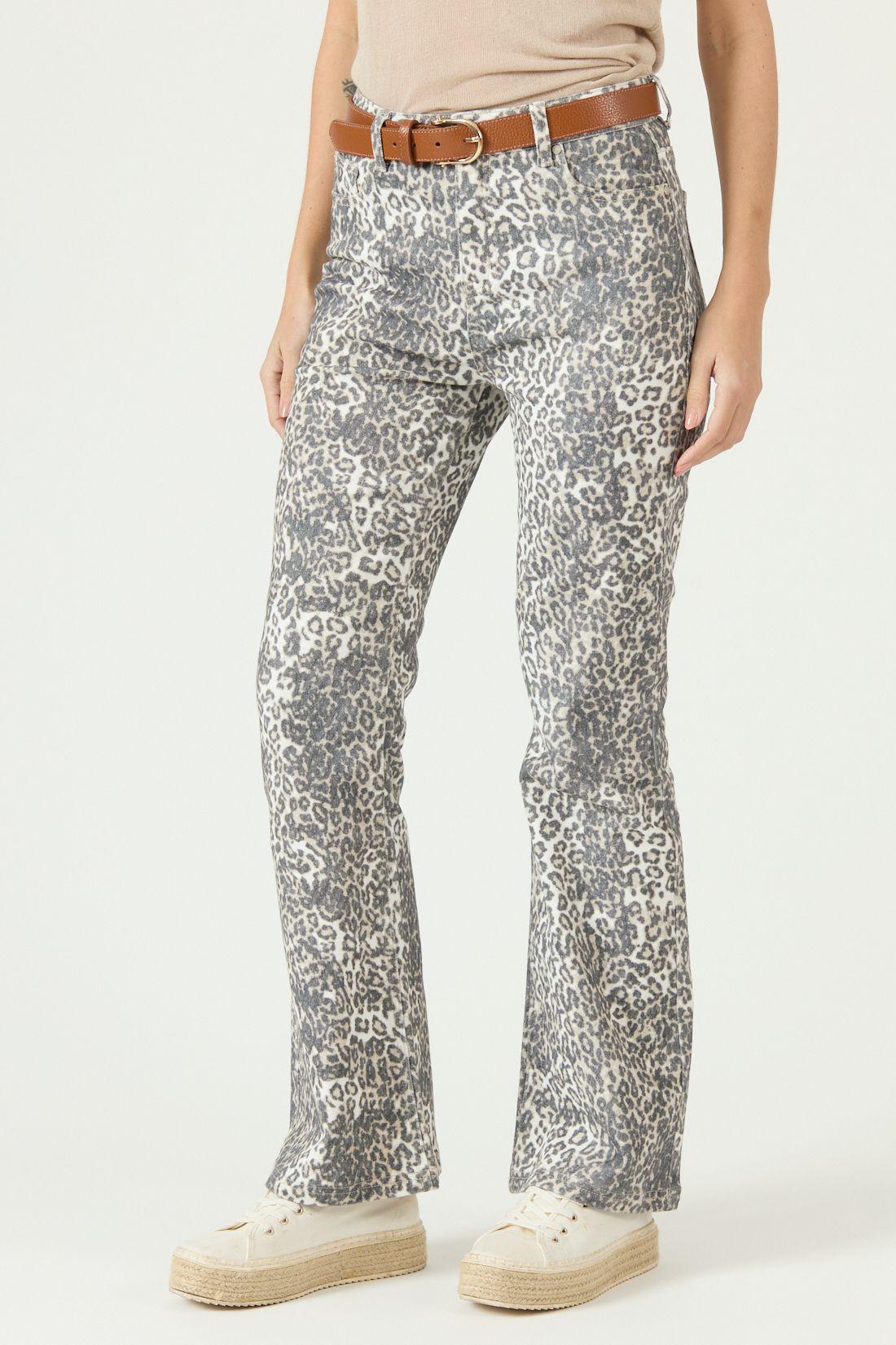 Jeans Wide Leg Animal Print Arena Cod 2400985-1