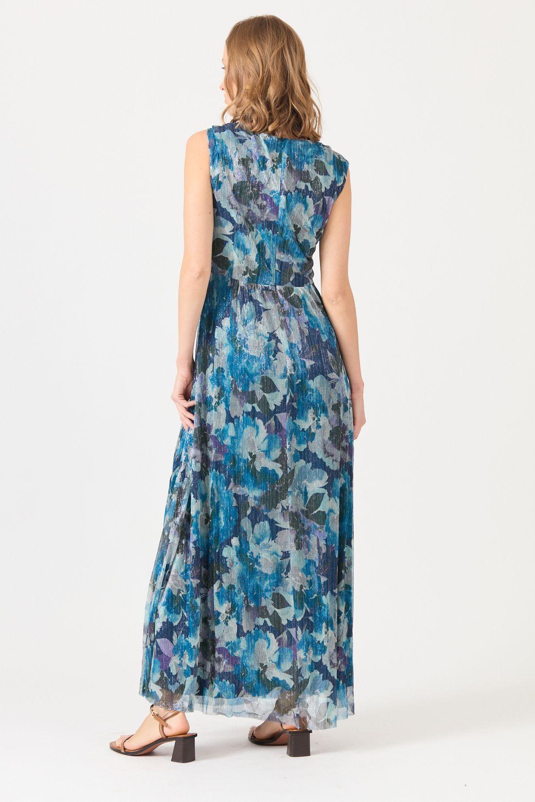 Vestido Estamplado Petroleo Cod 0702346-4
