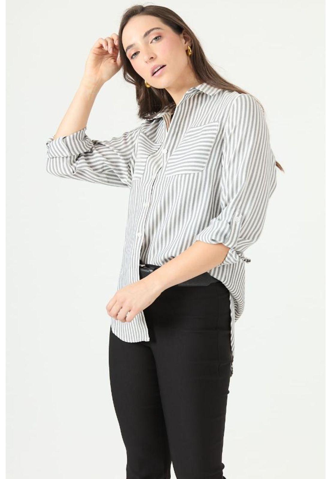 Blusa negra rayas PRIVILEGE 2351-0