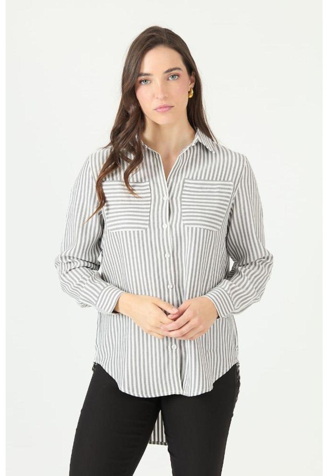 Blusa negra rayas PRIVILEGE 2351-1
