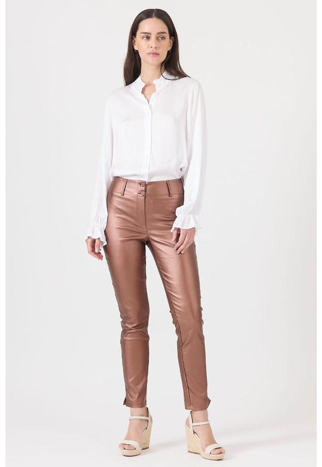 Pantalon de ecocuero skinny cobre PRIVILEGE 1110-0