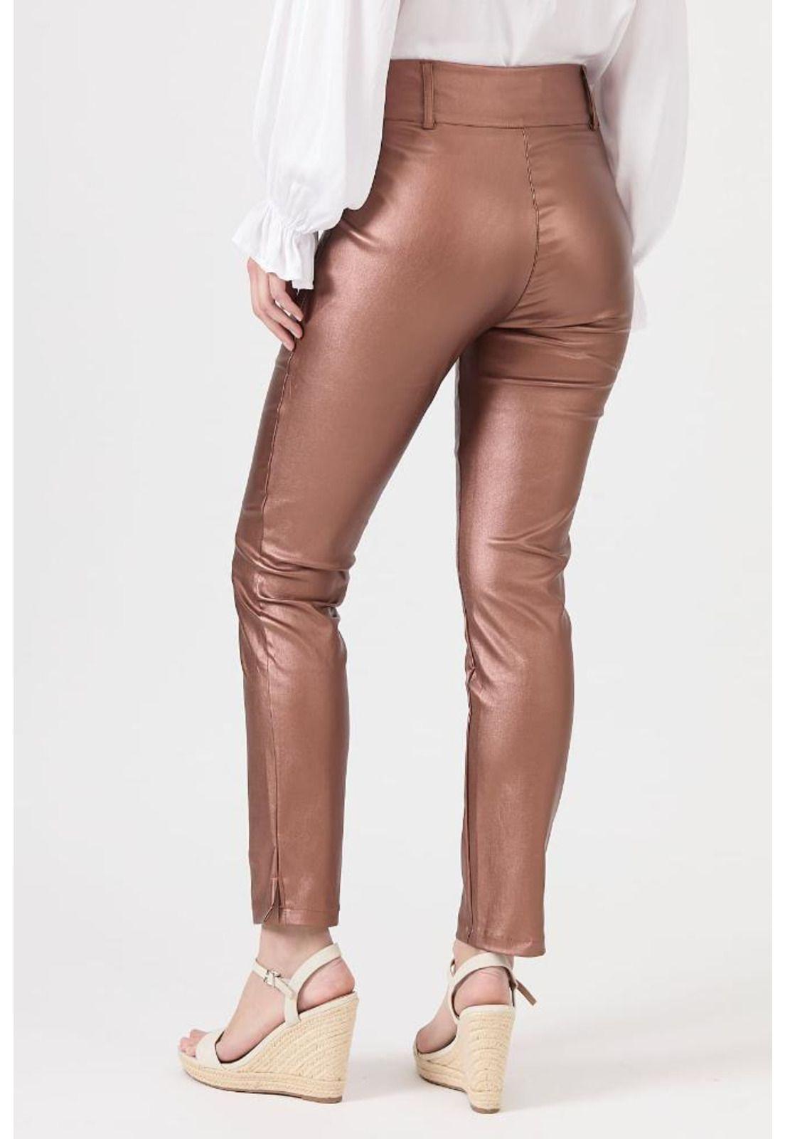 Pantalon de ecocuero skinny cobre PRIVILEGE 1110-2