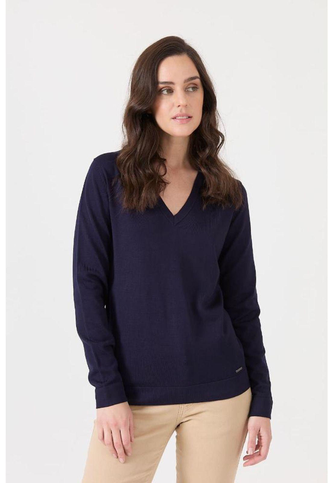Sweater azul marino manga larga PRIVILEGE-0