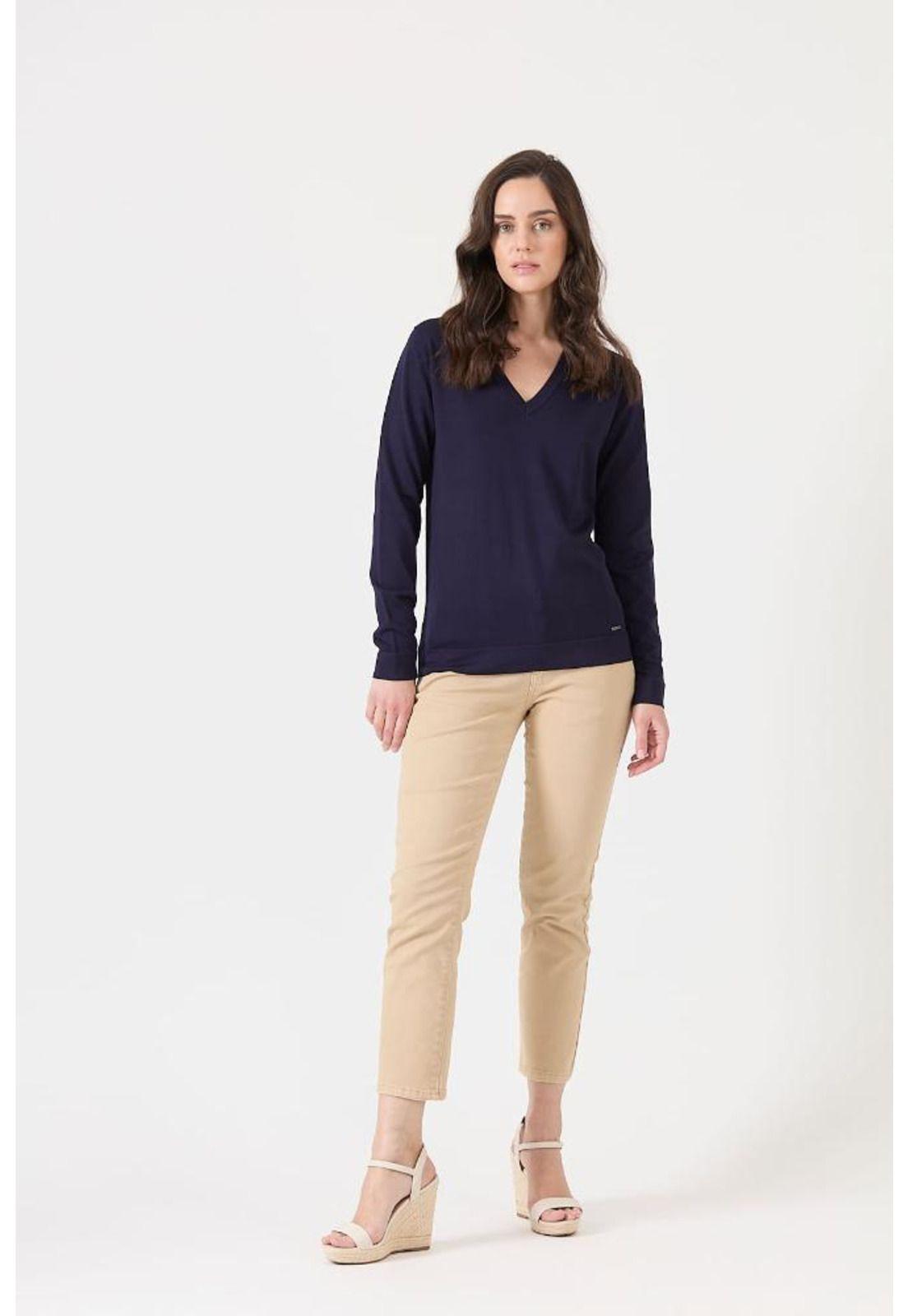 Sweater azul marino manga larga PRIVILEGE-1