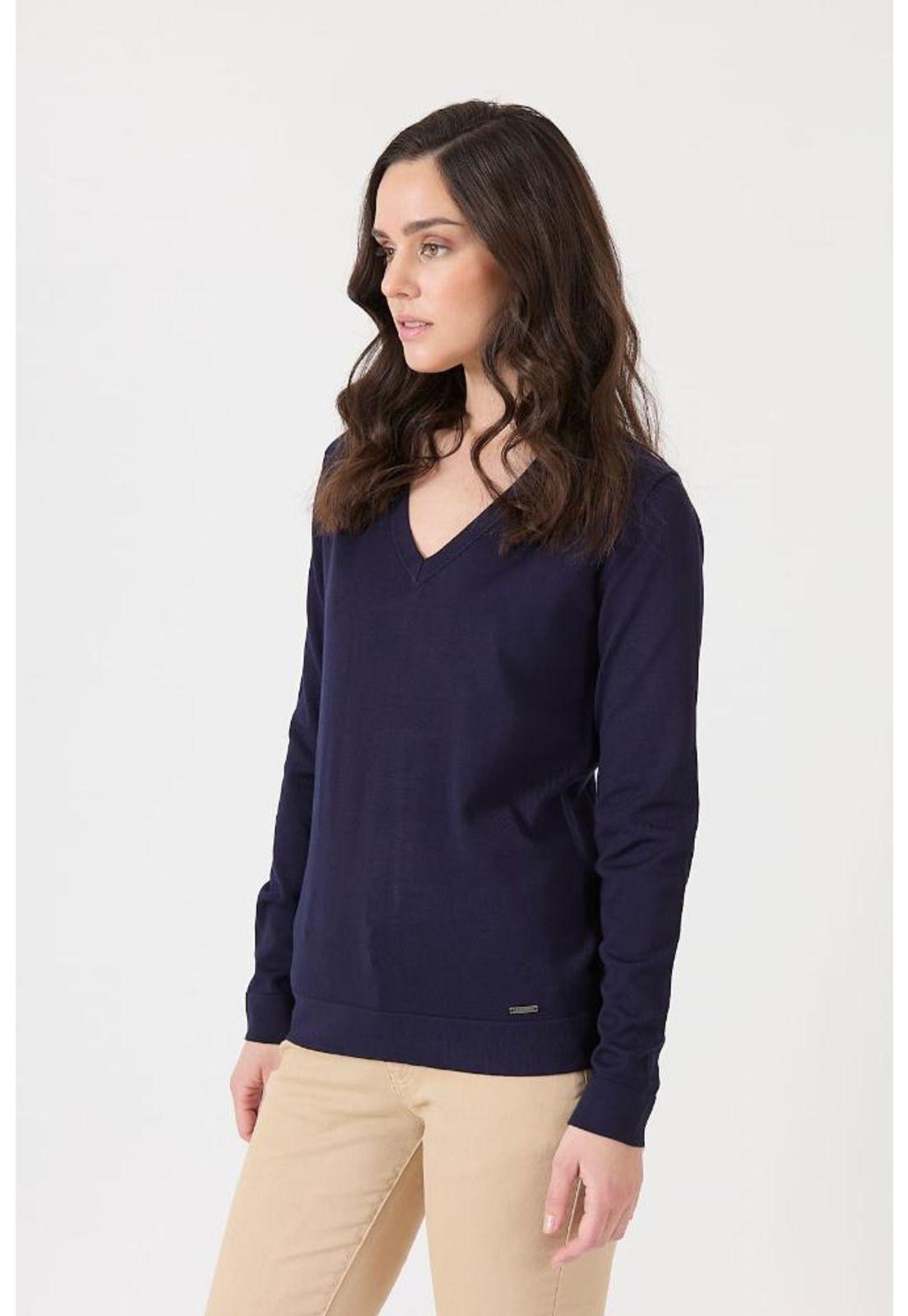 Sweater azul marino manga larga PRIVILEGE-2