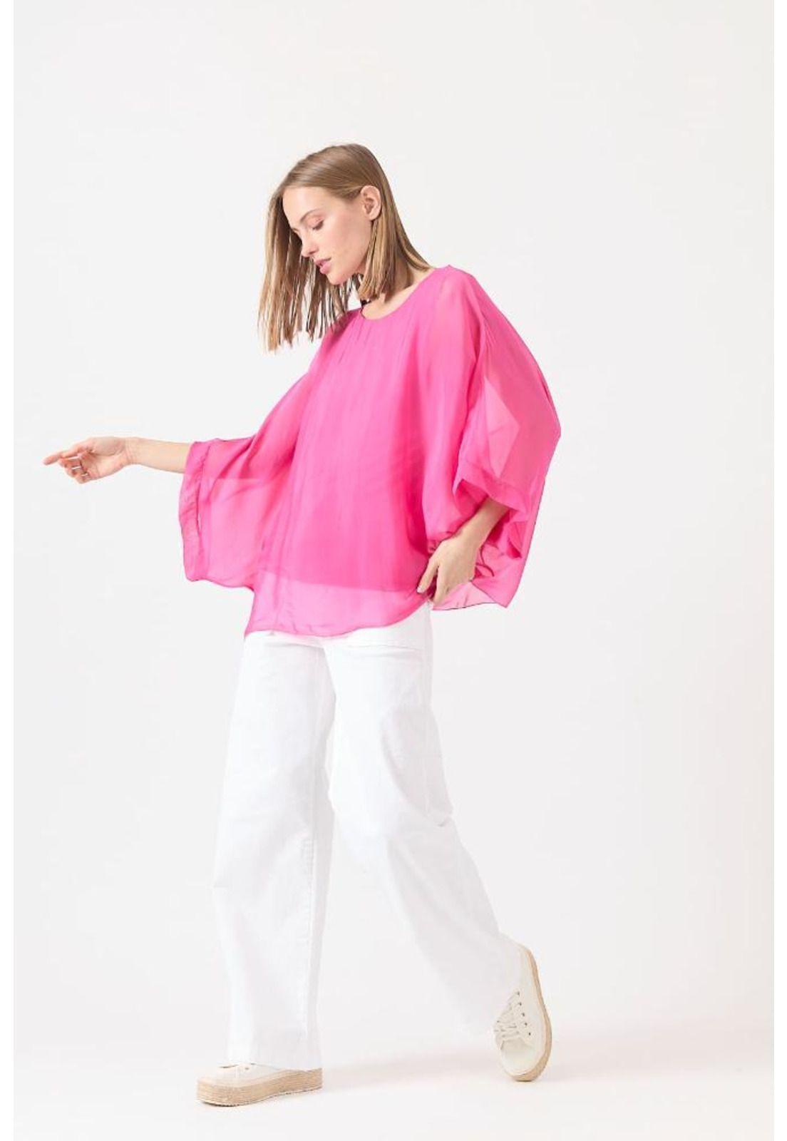 Blusa con seda fucsia PRIVILEGE 1530-0