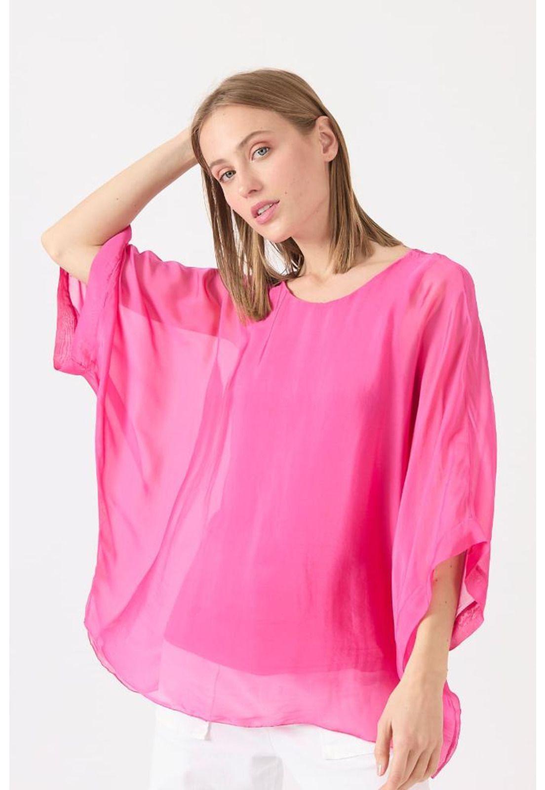 Blusa con seda fucsia PRIVILEGE 1530-1