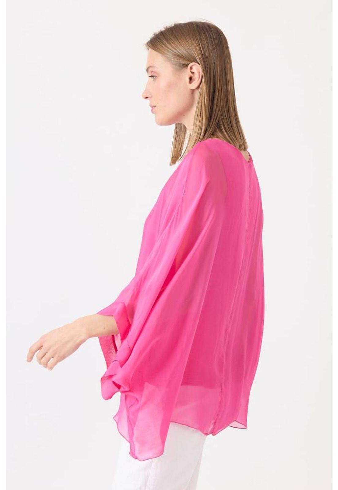 Blusa con seda fucsia PRIVILEGE 1530-2