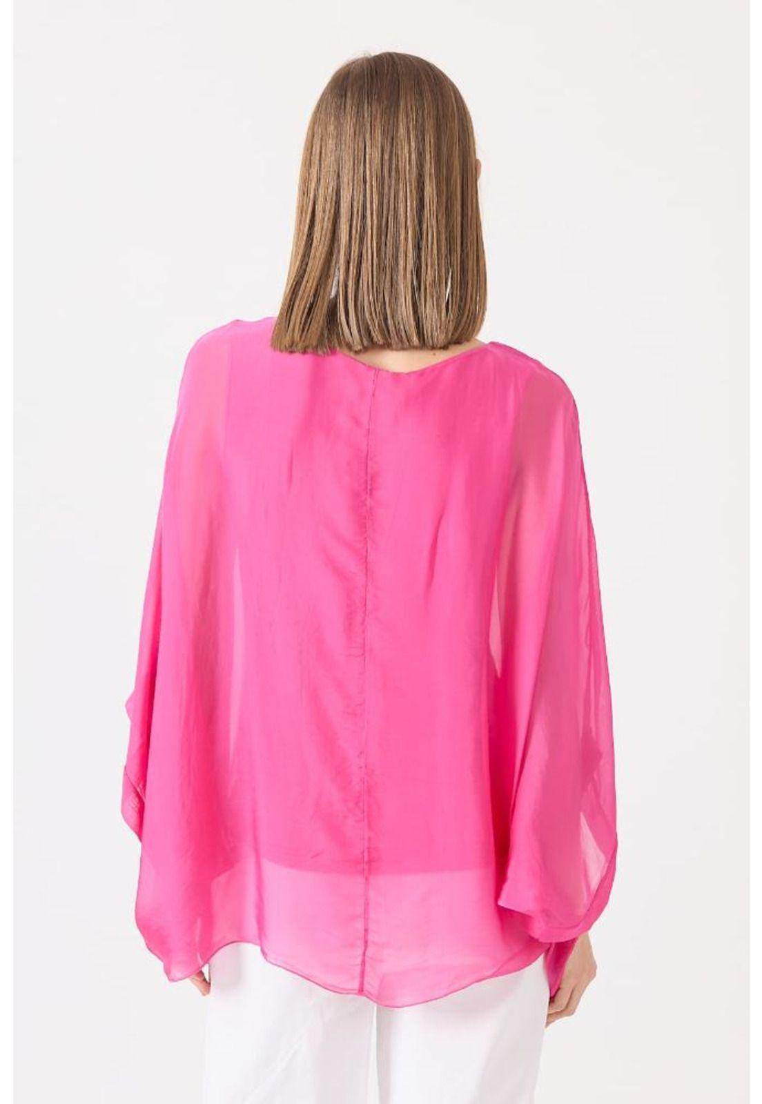Blusa con seda fucsia PRIVILEGE 1530-3