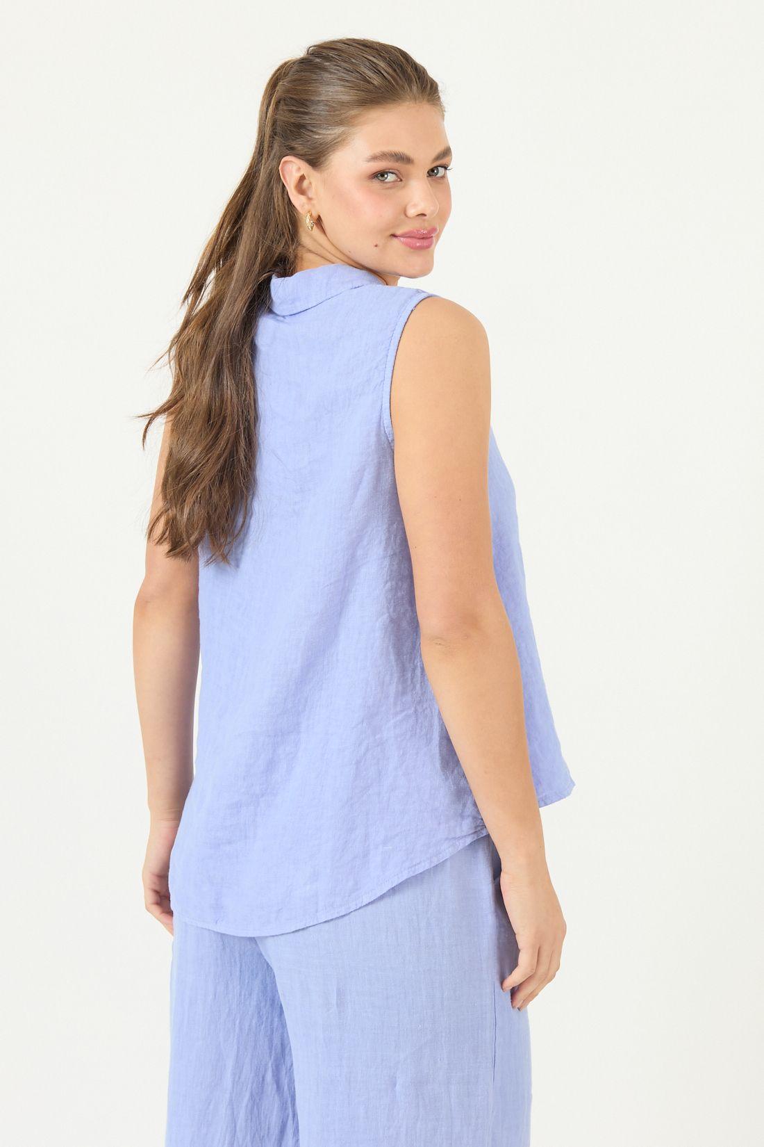 Blusa De Lino Lila Cod 4517425-4