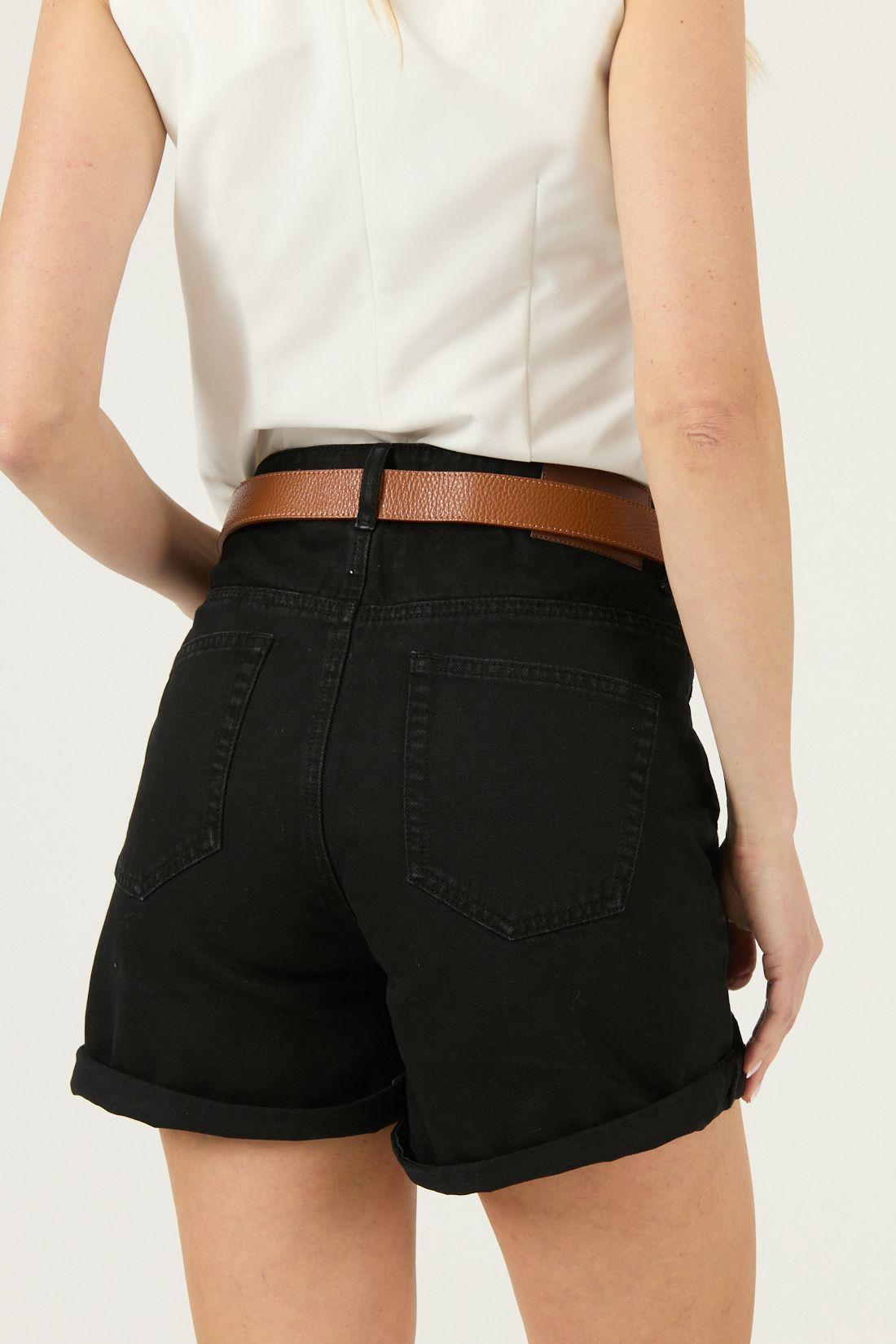 Shorts Straight Negro Cod 2100415-2