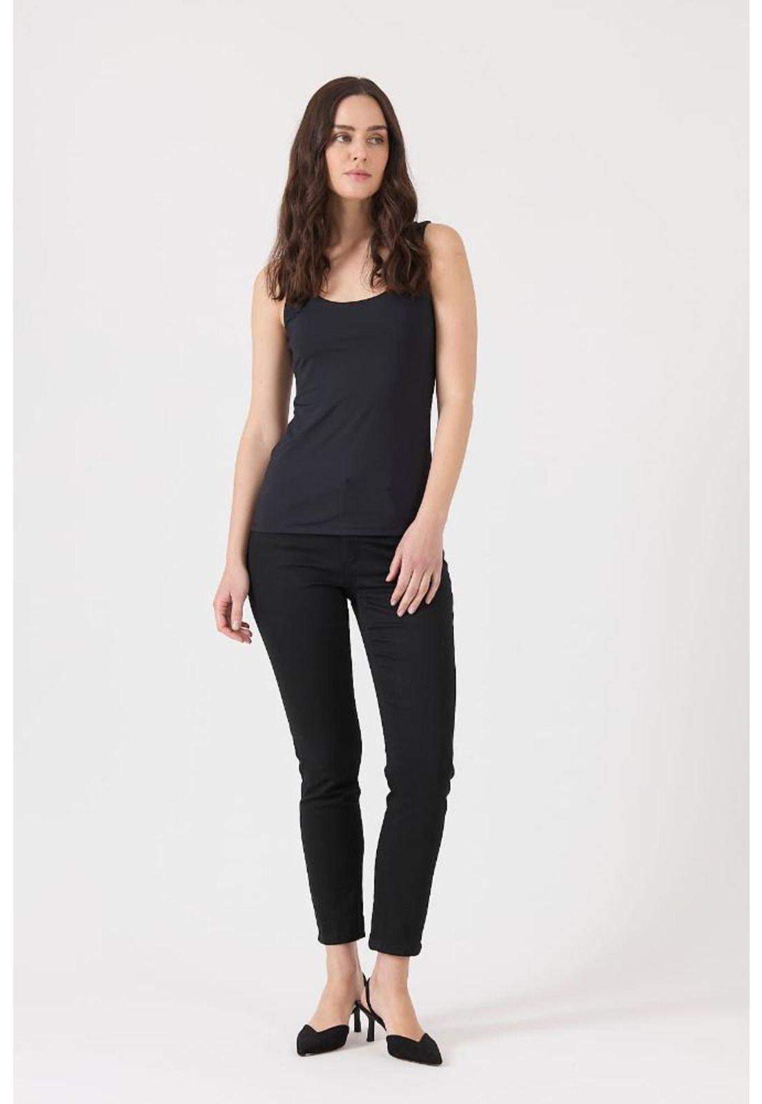 Polera poliamida negra PRIVILEGE 1495-1