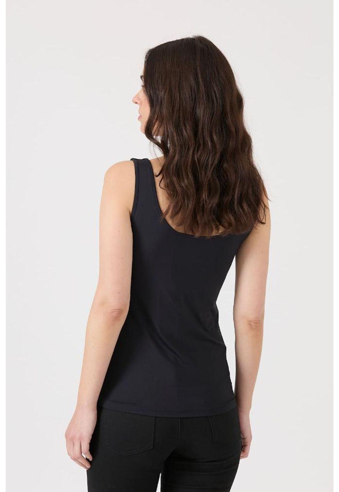 Polera poliamida negra PRIVILEGE 1495-3