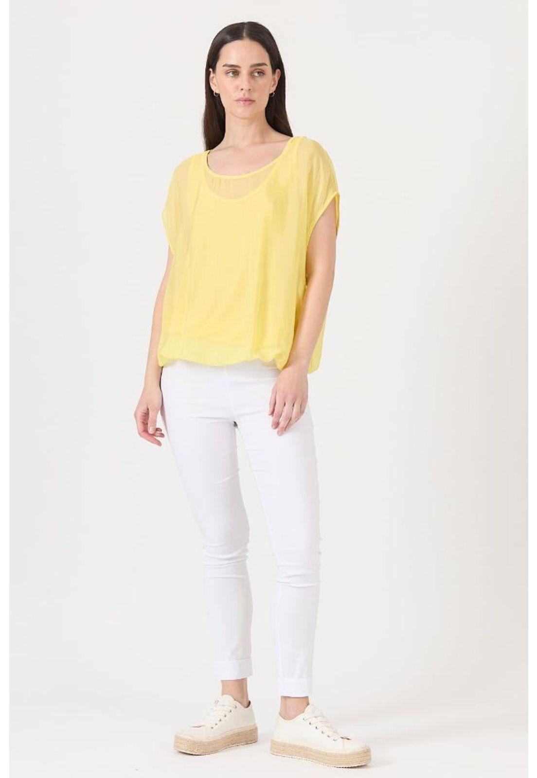 Blusa con seda amarilla PRIVILEGE 1184-2