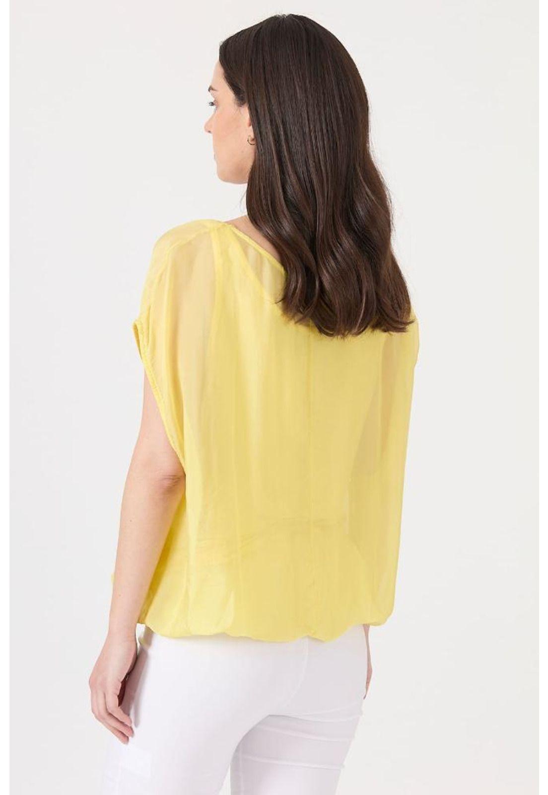 Blusa con seda amarilla PRIVILEGE 1184-4