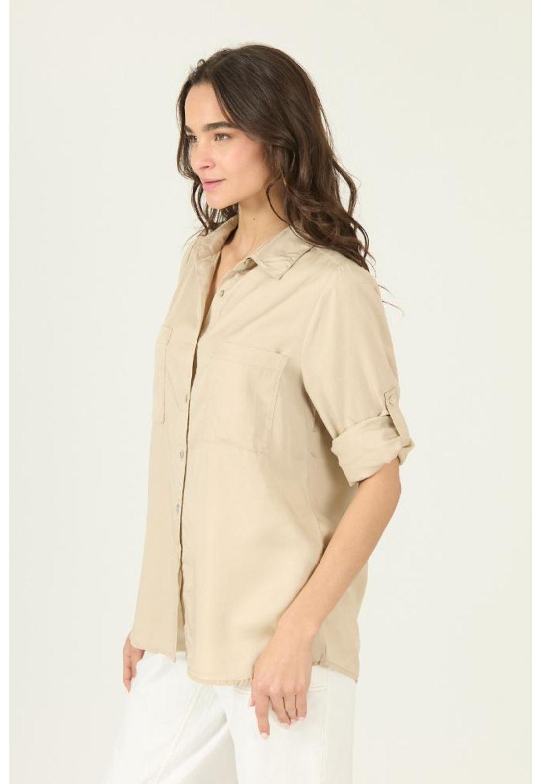 Blusa de lyocell beige PRIVILEGE 2911-3