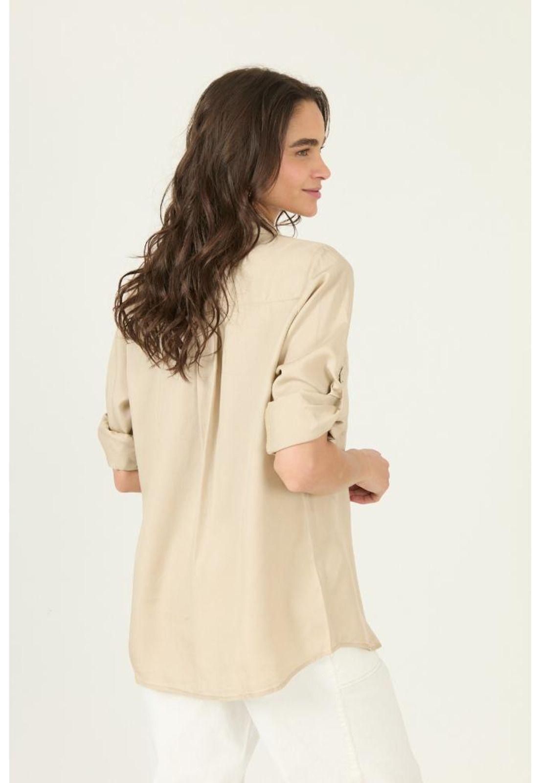 Blusa de lyocell beige PRIVILEGE 2911-4