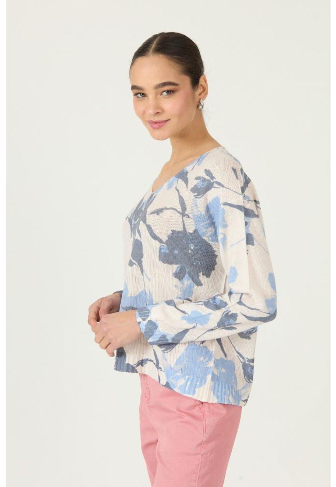 Sweater celeste estampado PRIVILEGE 3122-3