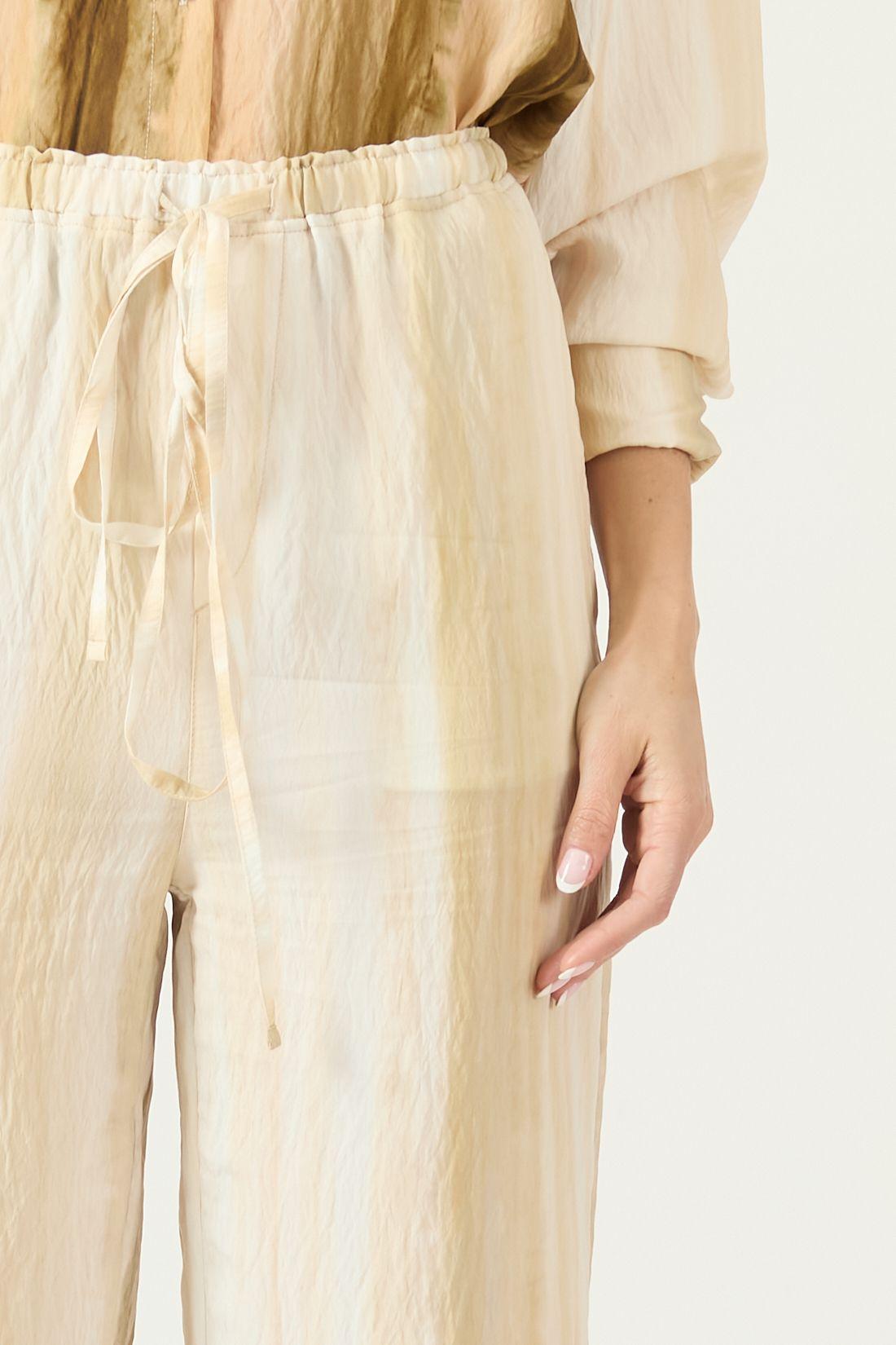 Pantalon Palazzo Estampado Beige Cod 2013565-2