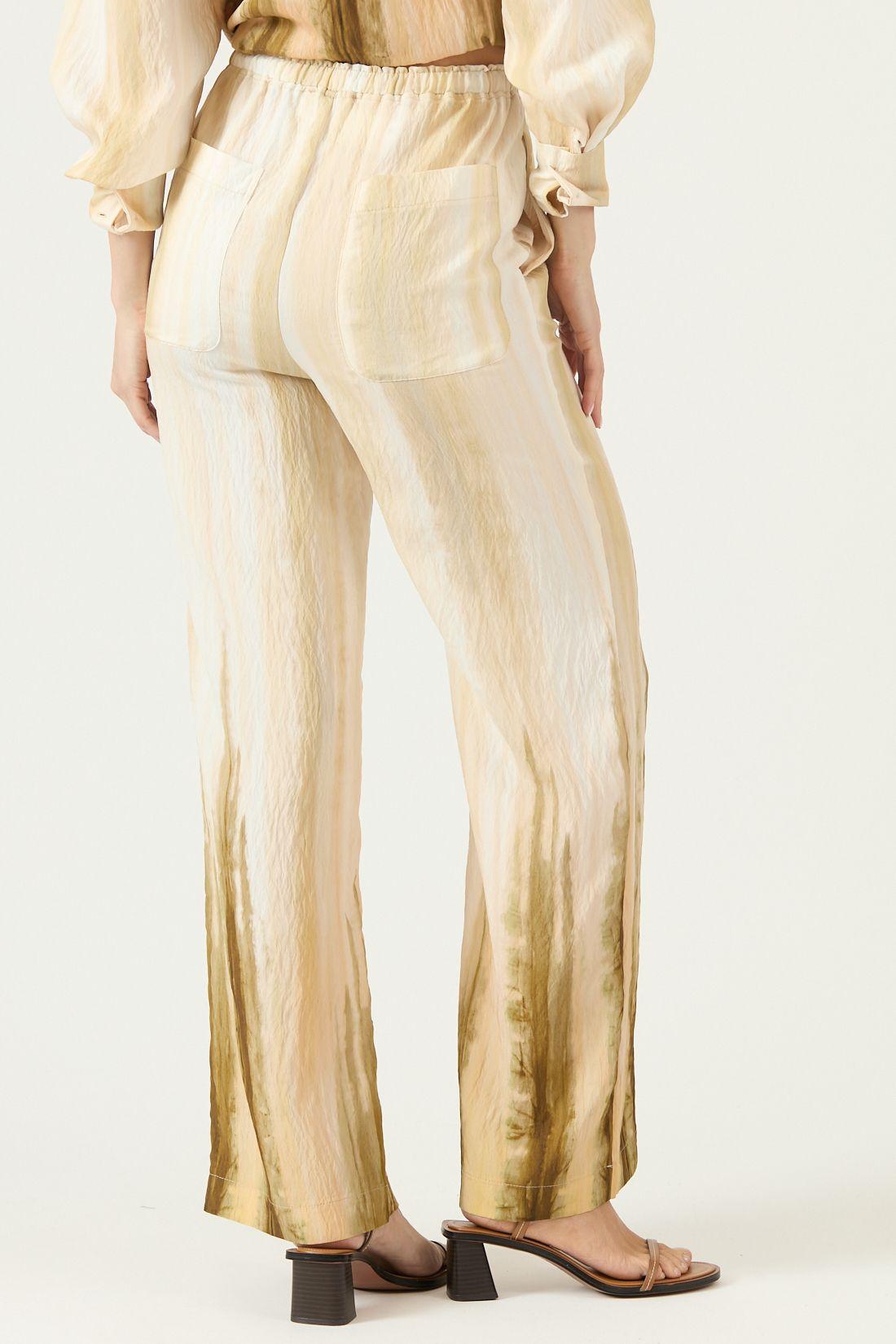 Pantalon Palazzo Estampado Beige Cod 2013565-3