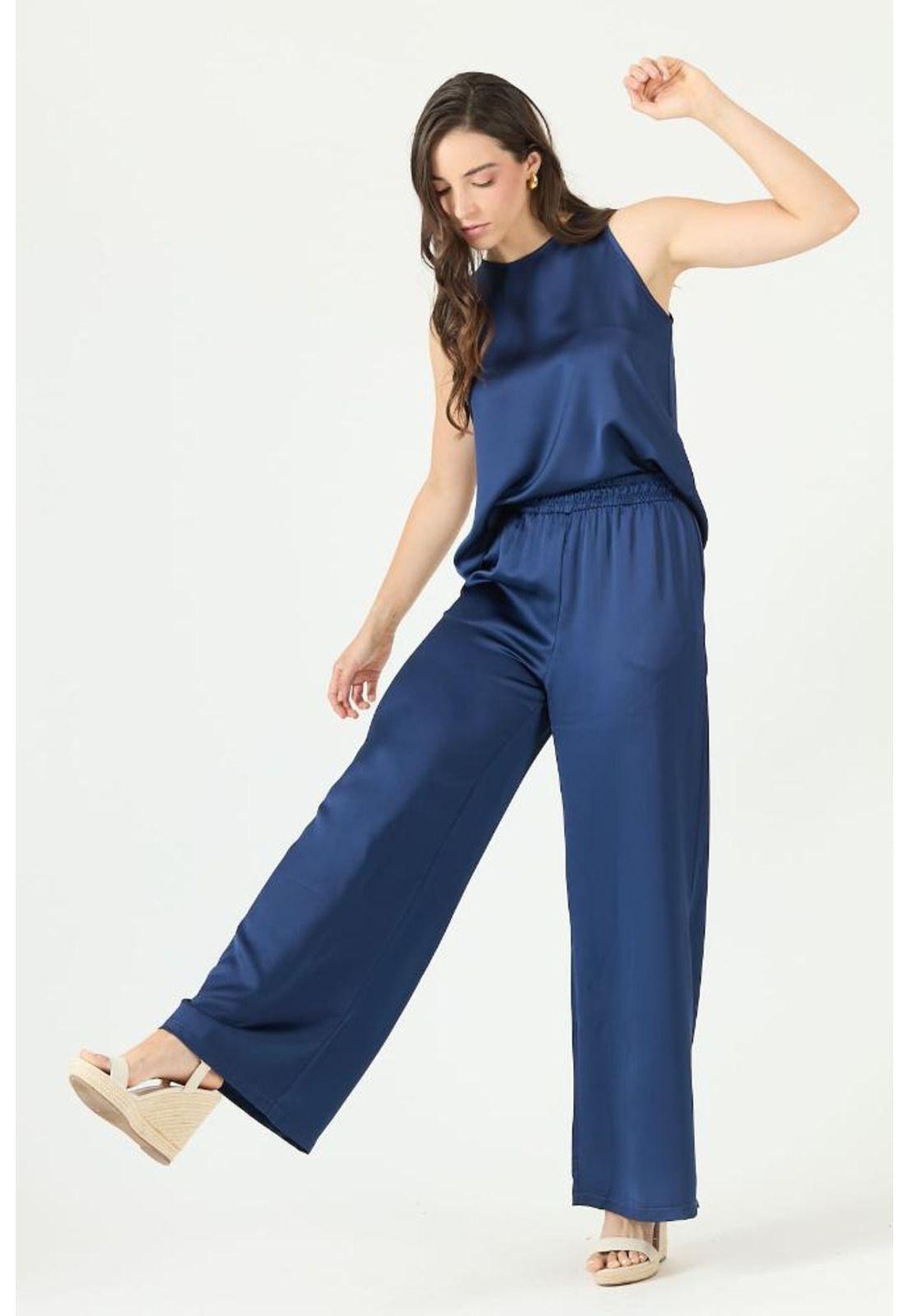 Pantalon palazzo azul marino PRIVILEGE 2249-2
