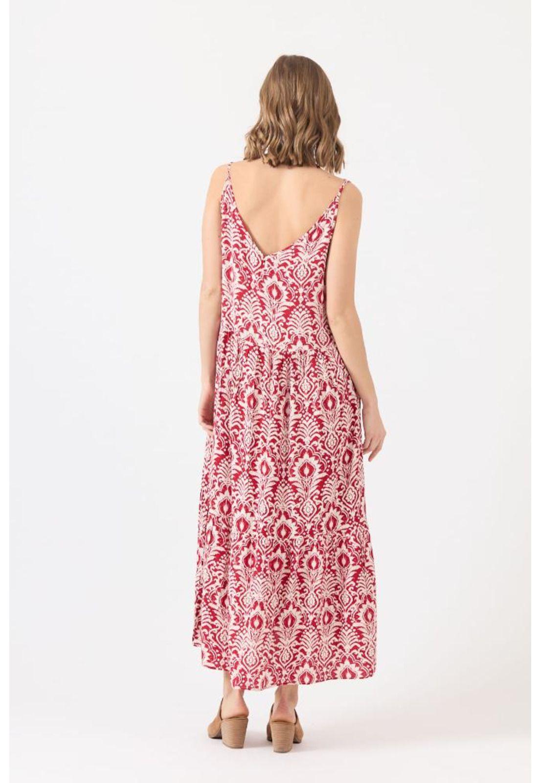 Vestido rojo estampado PRIVILEGE 1156-3