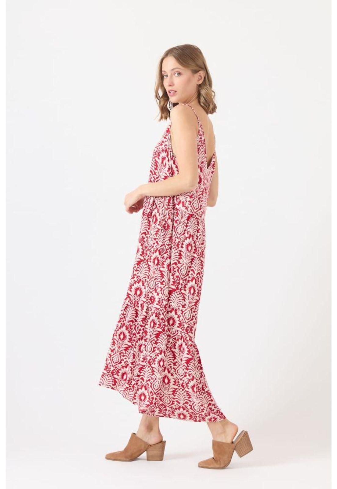 Vestido rojo estampado PRIVILEGE 1156-2