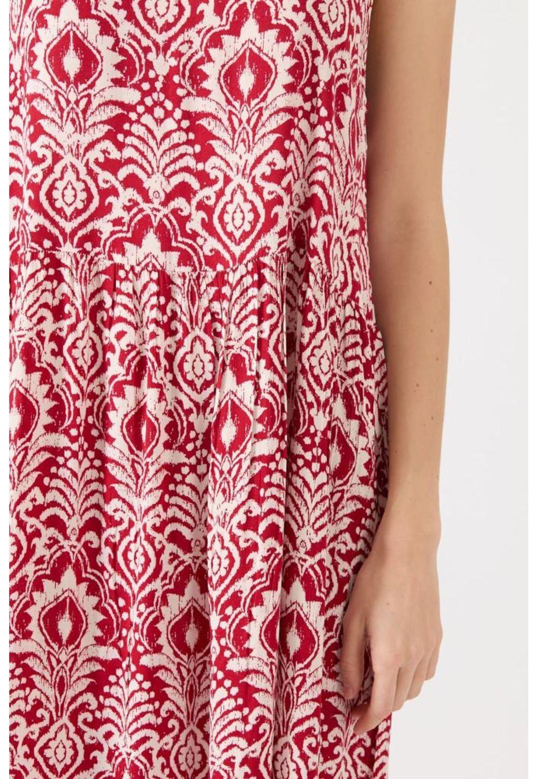 Vestido rojo estampado PRIVILEGE 1156-4