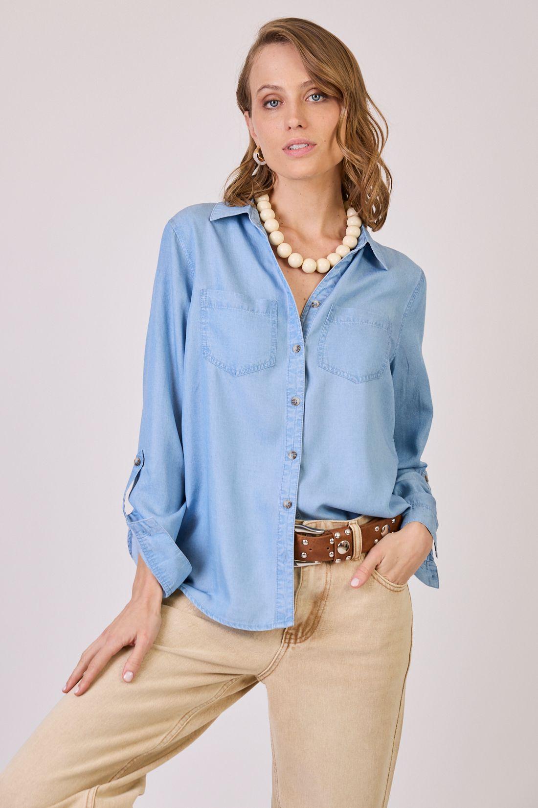 Blusa Lyocell Celeste Cod 4520556-0