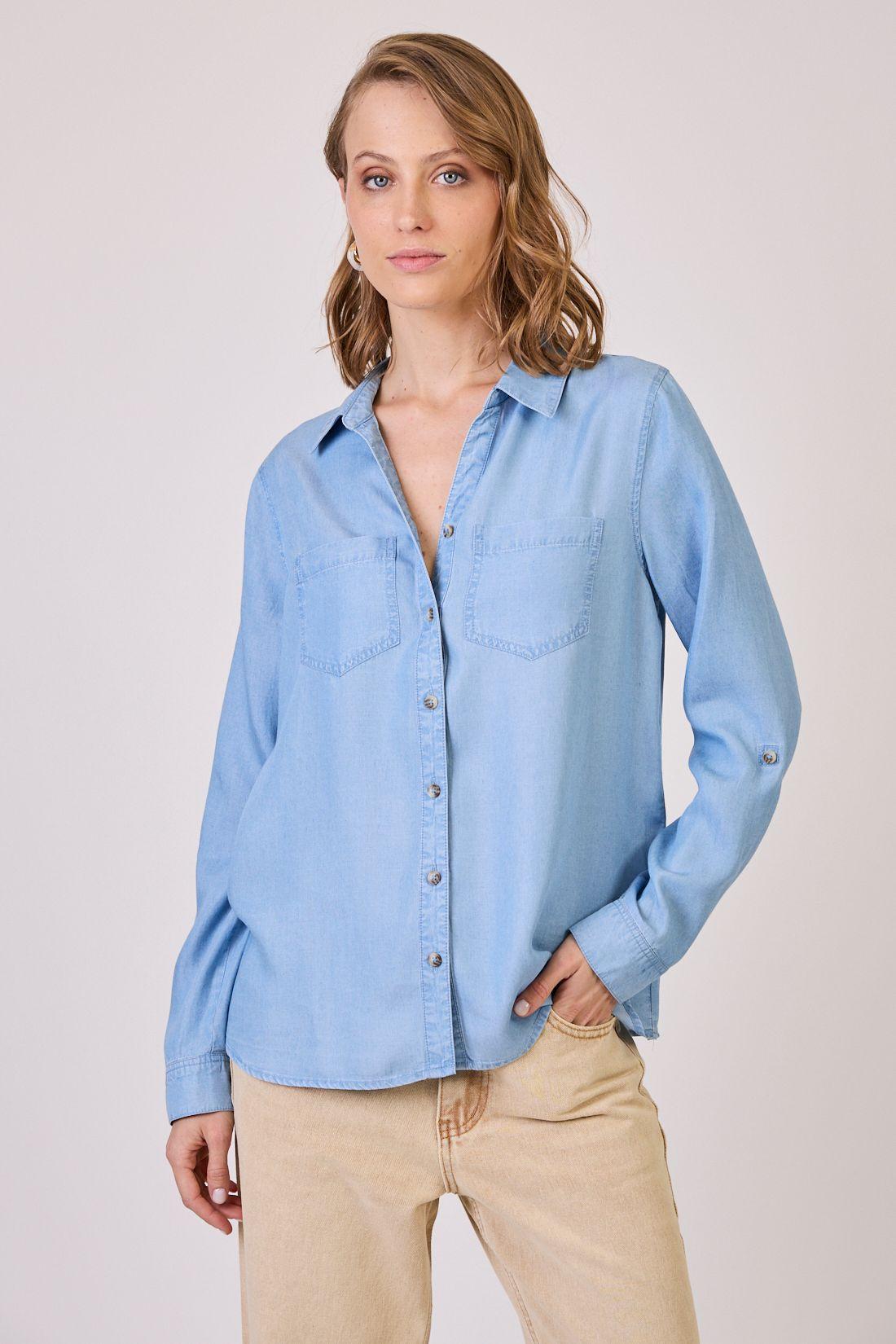 Blusa Lyocell Celeste Cod 4520556-1